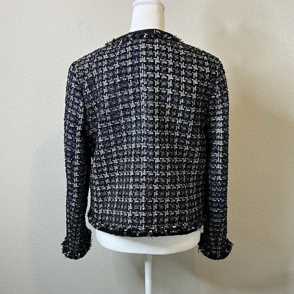 J. Crew Lady jacket in metallic houndstooth Preppy Teacher Office Professional 4